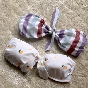 New w/out tags set of 2 Aeropostale M Bandeau Swim Tops